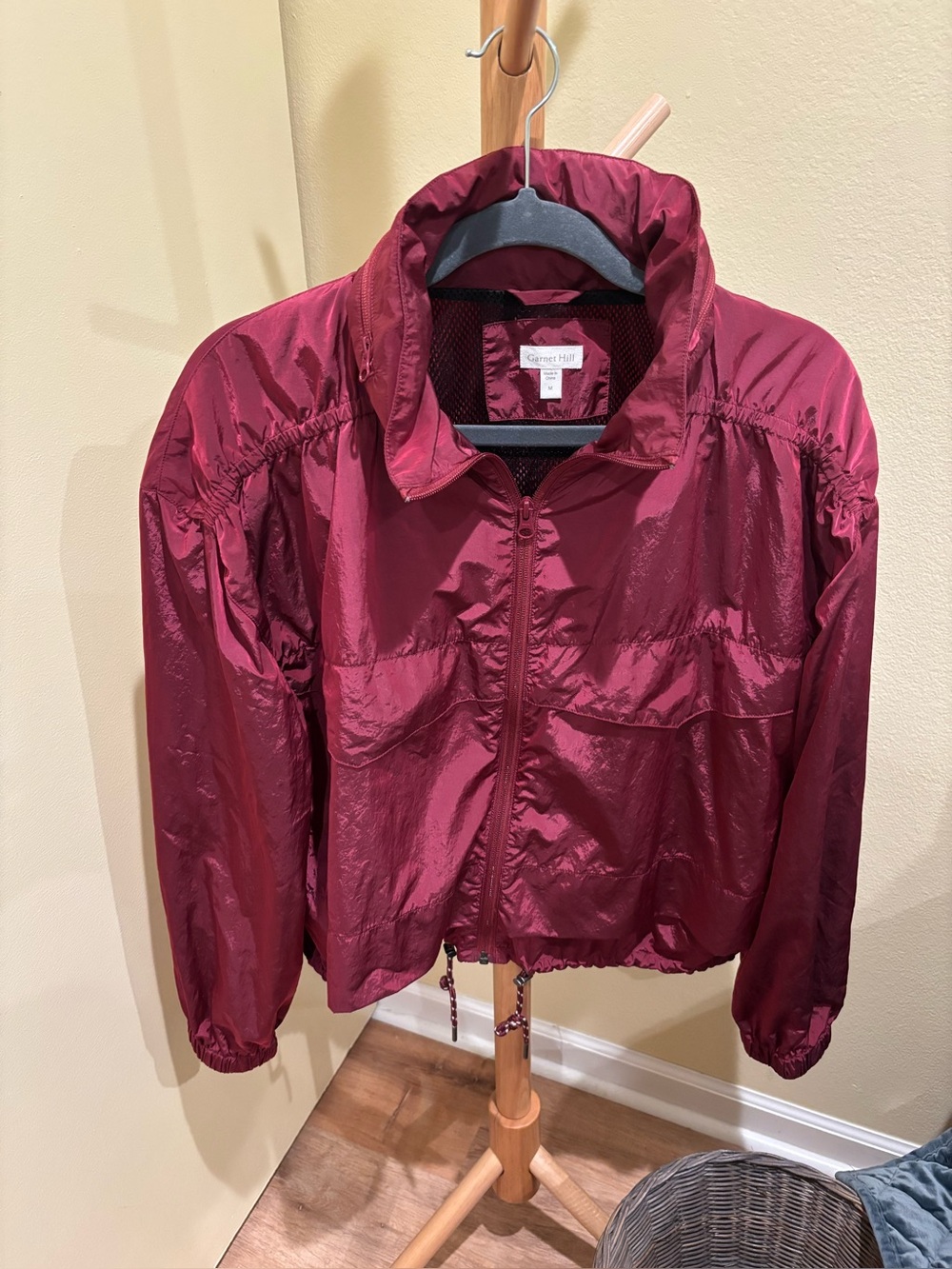 Garnet Hill light windbreaker with hood